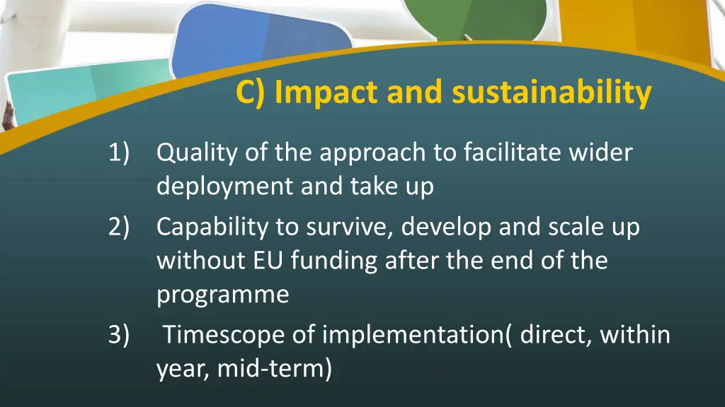 c impact and sustainability