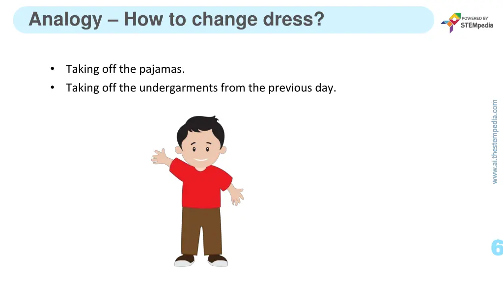 analogy how to change dress