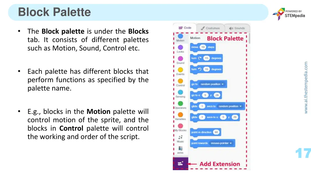 block palette