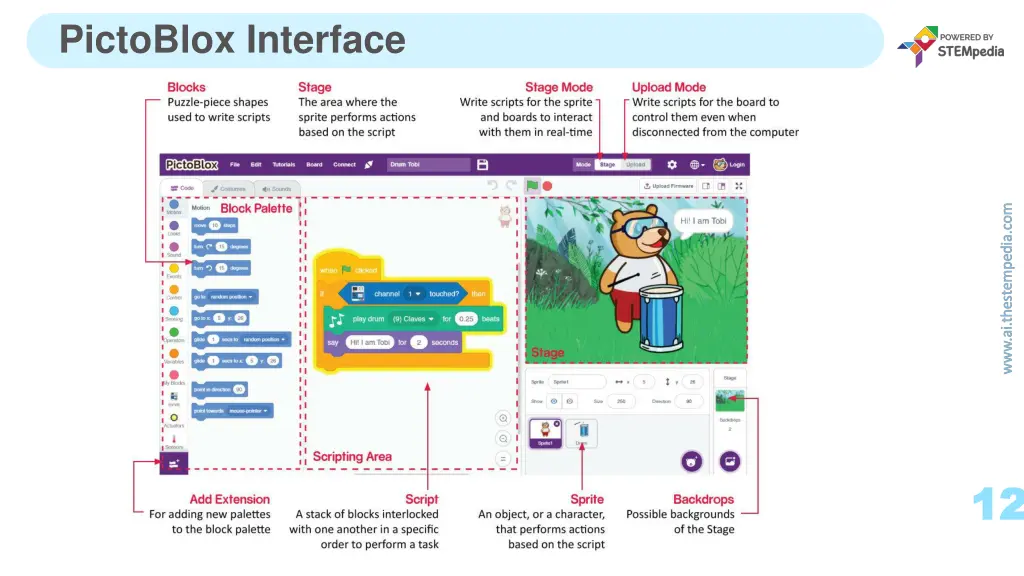 pictoblox interface