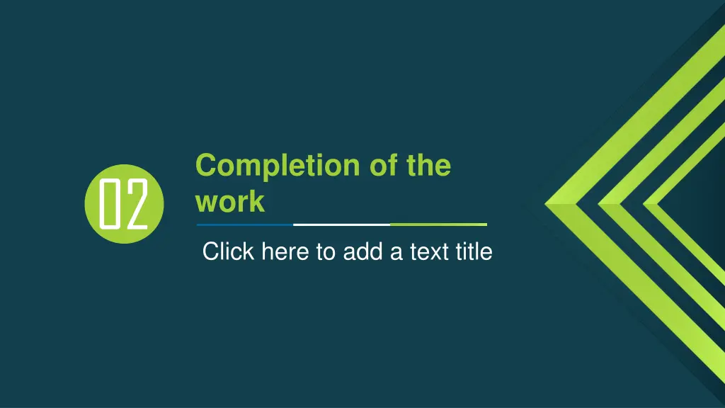 completion of the work