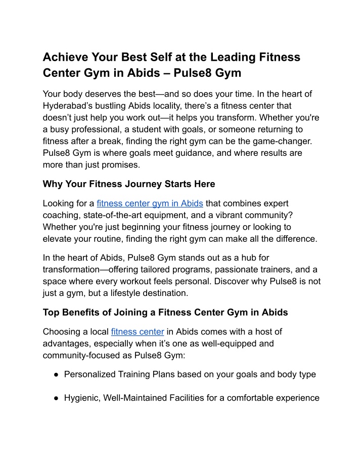 achieve your best self at the leading fitness