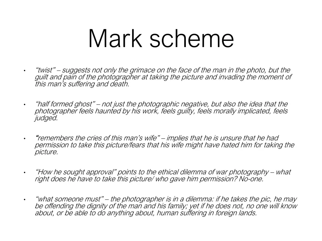 mark scheme 2