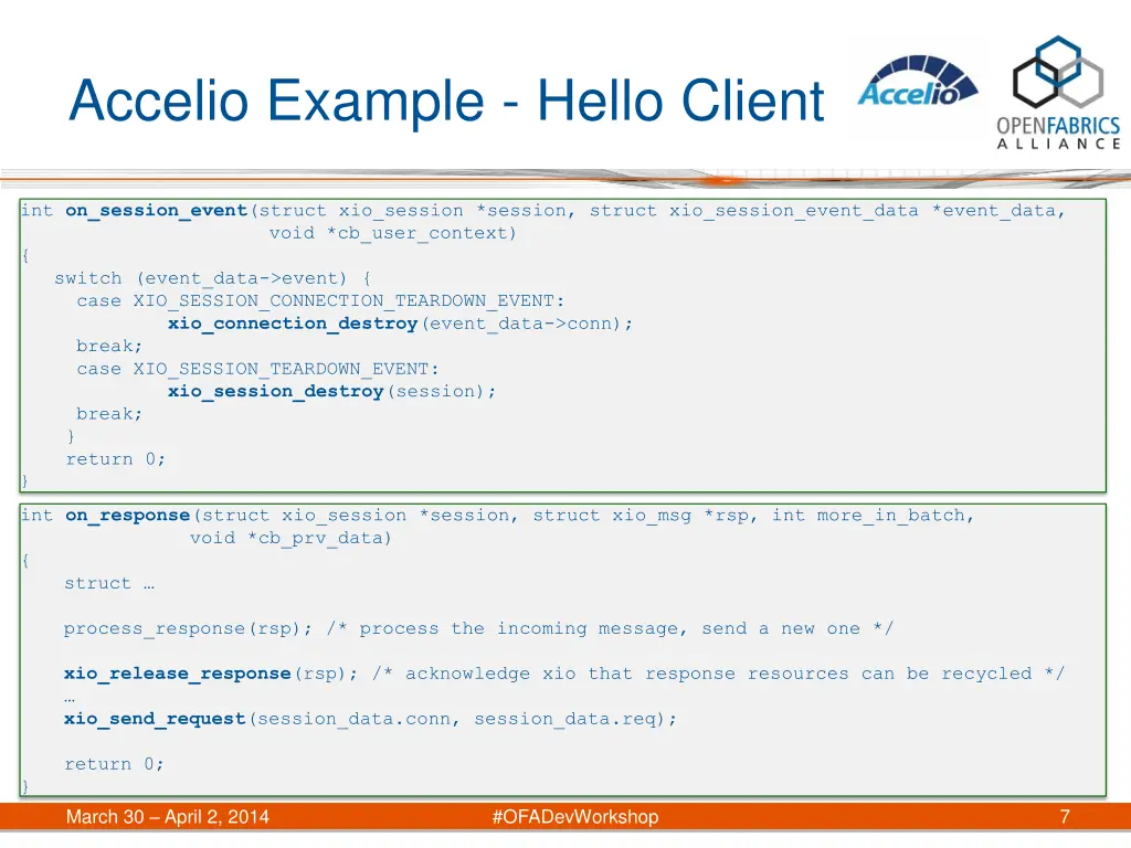 accelio example hello client 1