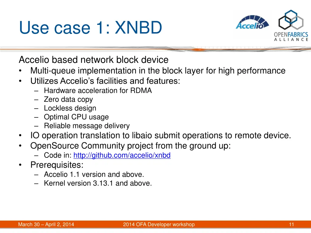 use case 1 xnbd