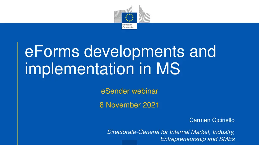 eforms developments and implementation in ms
