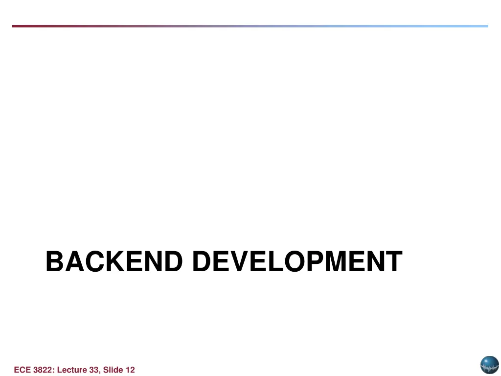 backend development