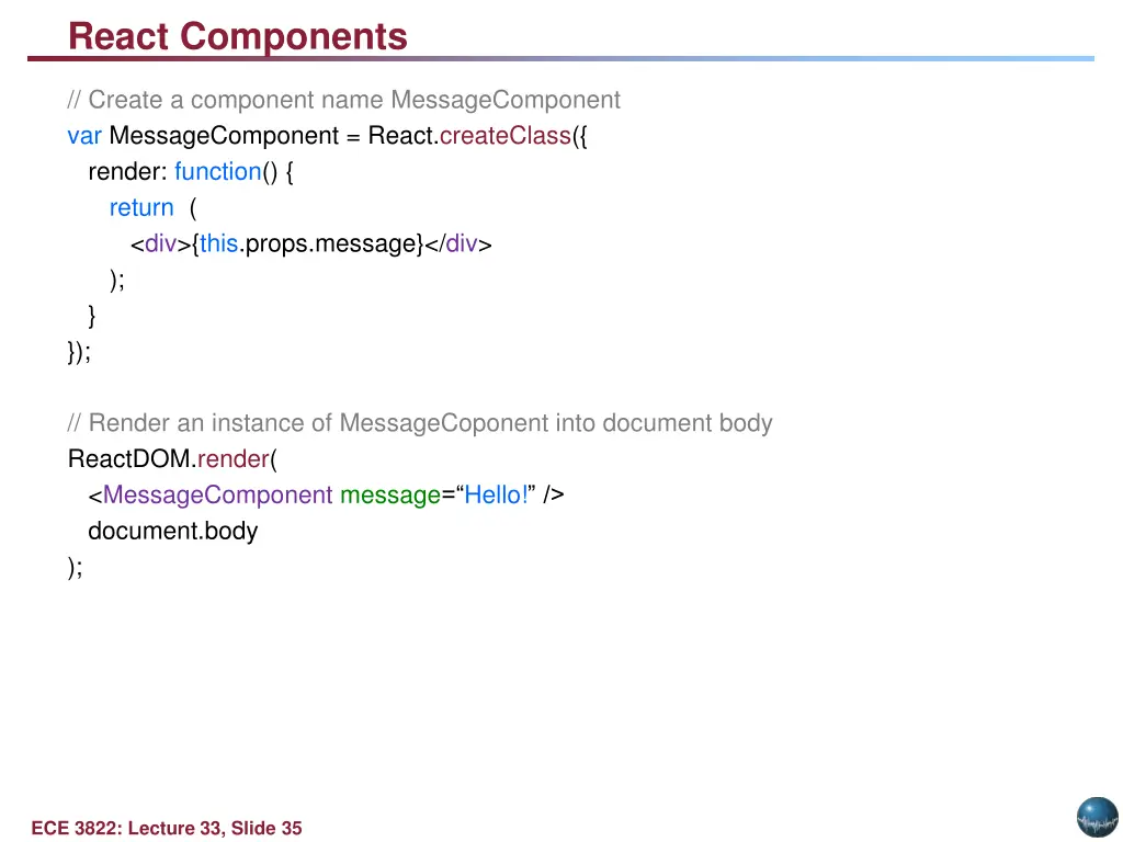 react components