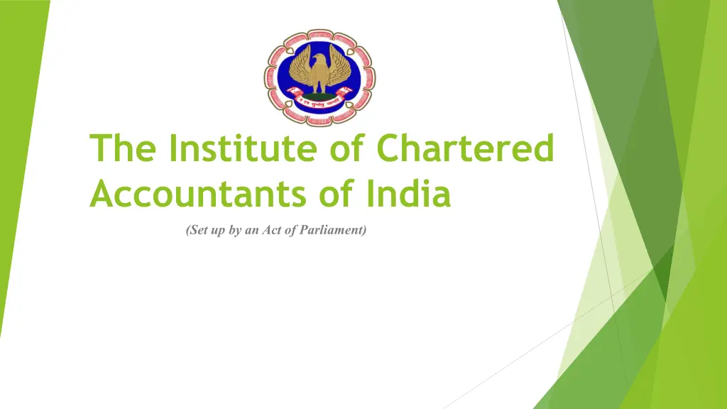 the institute of chartered accountants of india