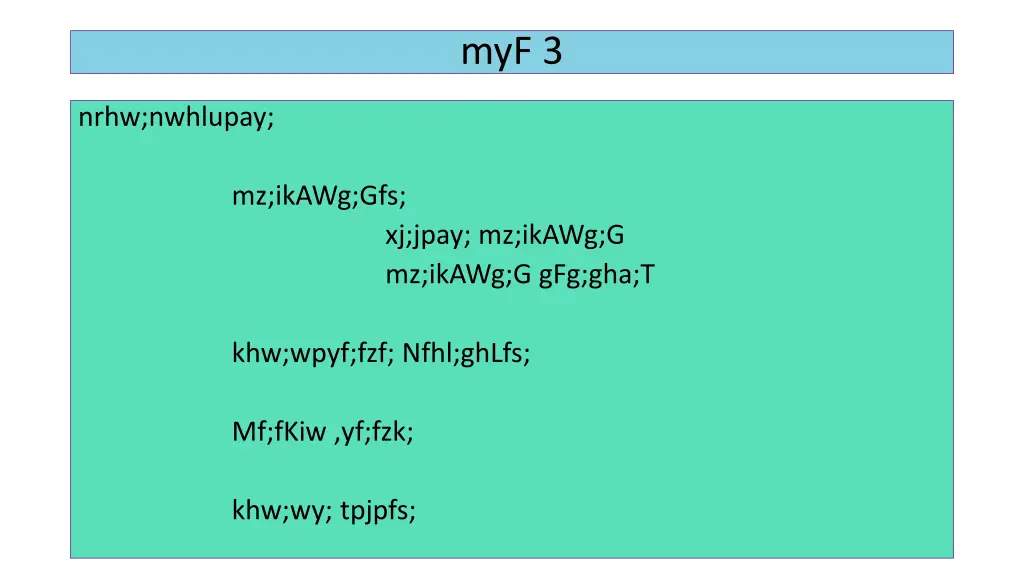 myf 3