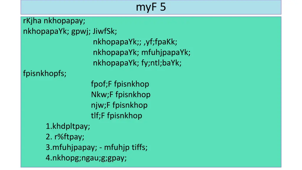myf 5