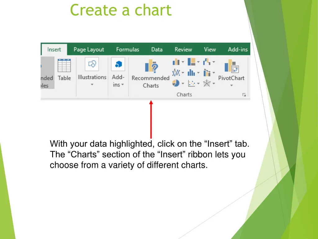 create a chart