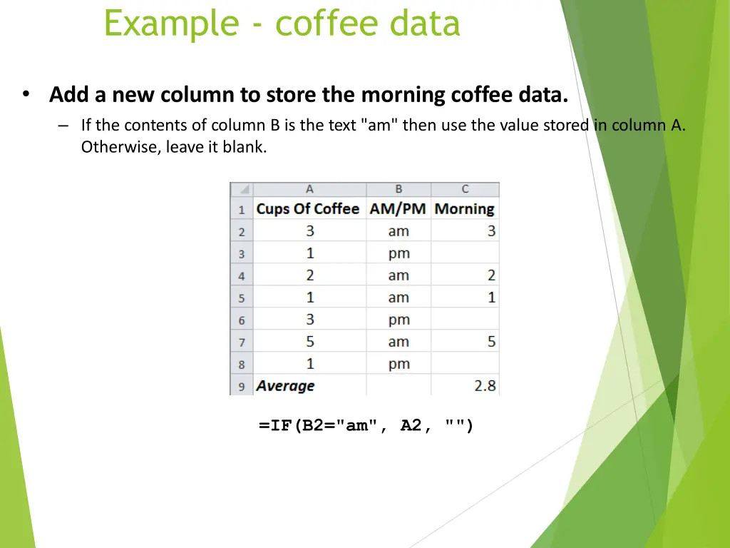 example coffee data 1