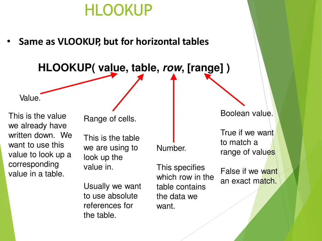 hlookup