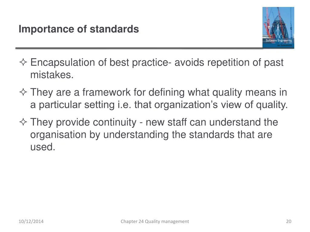 importance of standards
