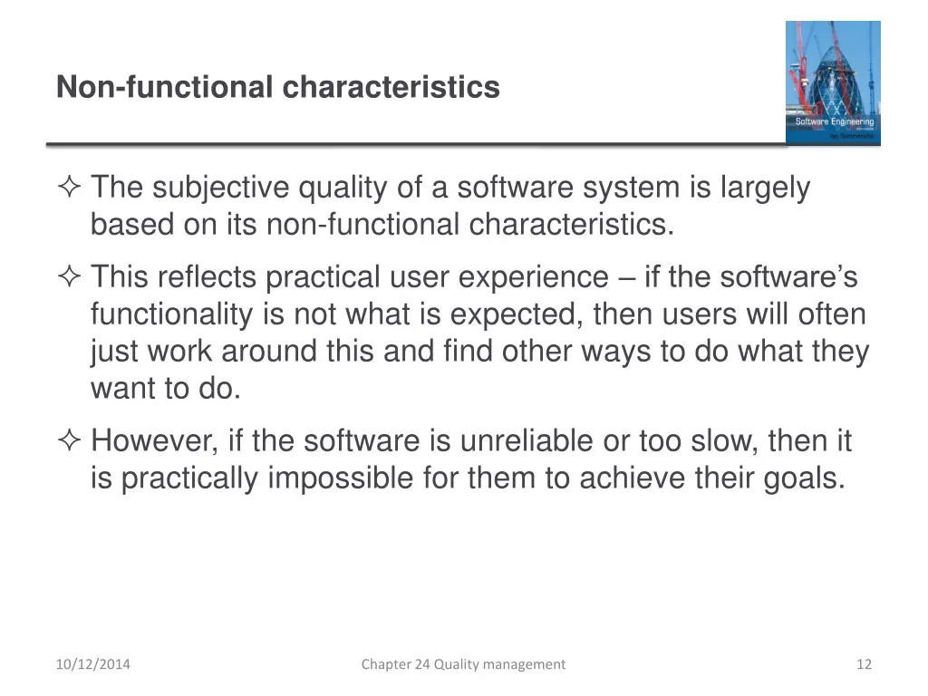 non functional characteristics