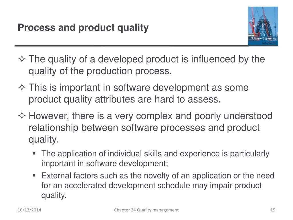 process and product quality