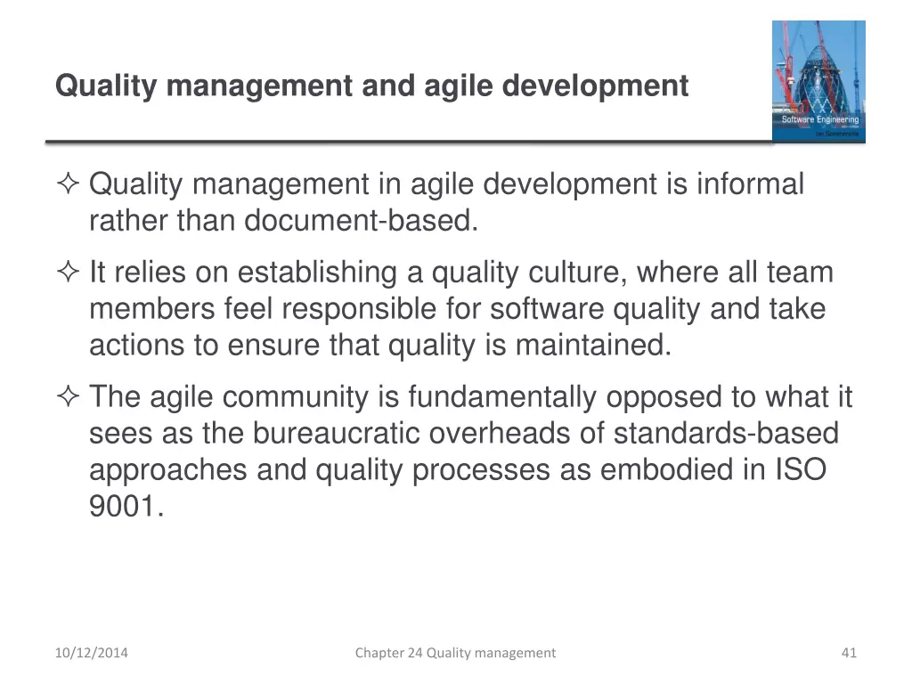quality management and agile development 1