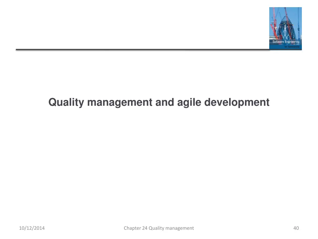 quality management and agile development
