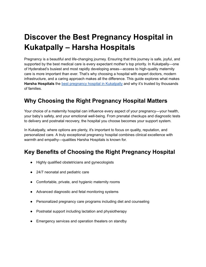discover the best pregnancy hospital