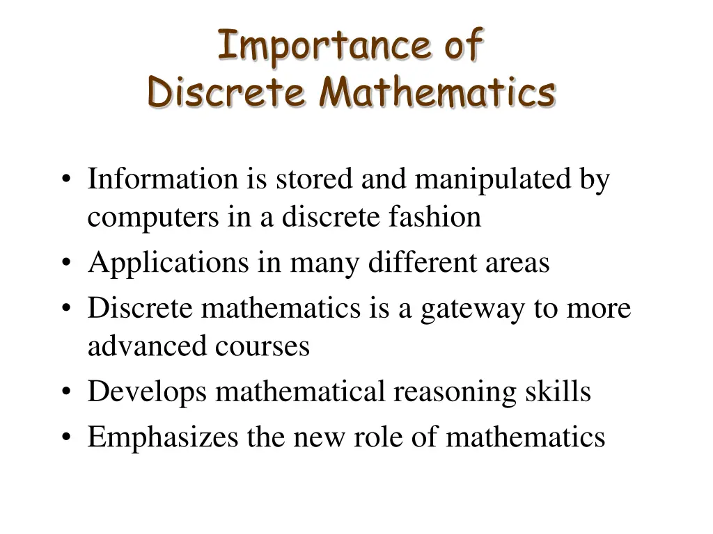 importance of discrete mathematics