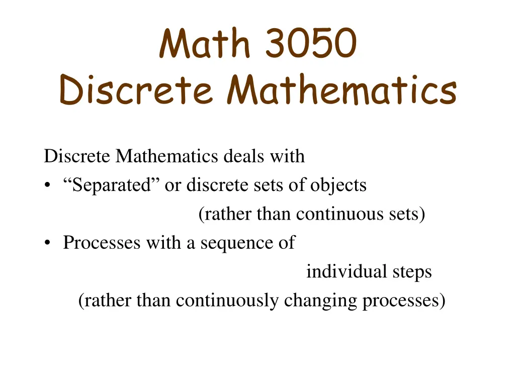 math 3050