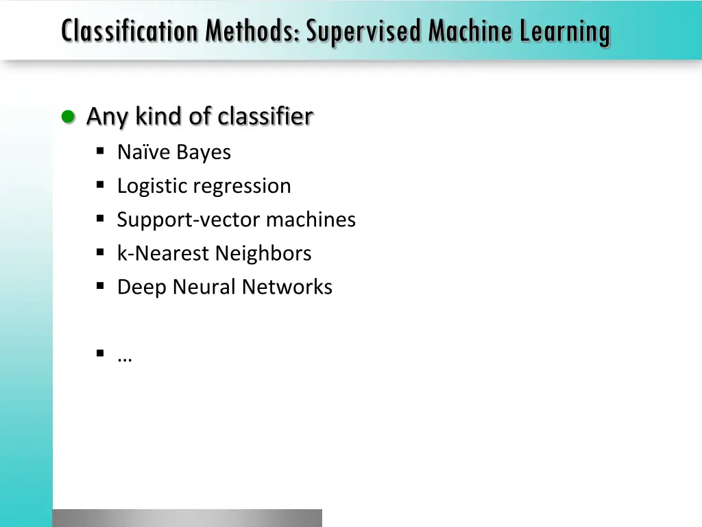 classification methods supervised machine learning 1