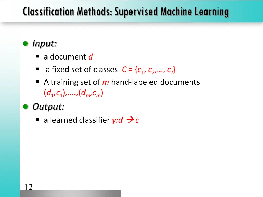 classification methods supervised machine learning