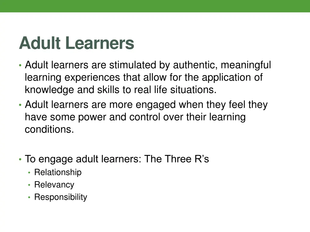 adult learners