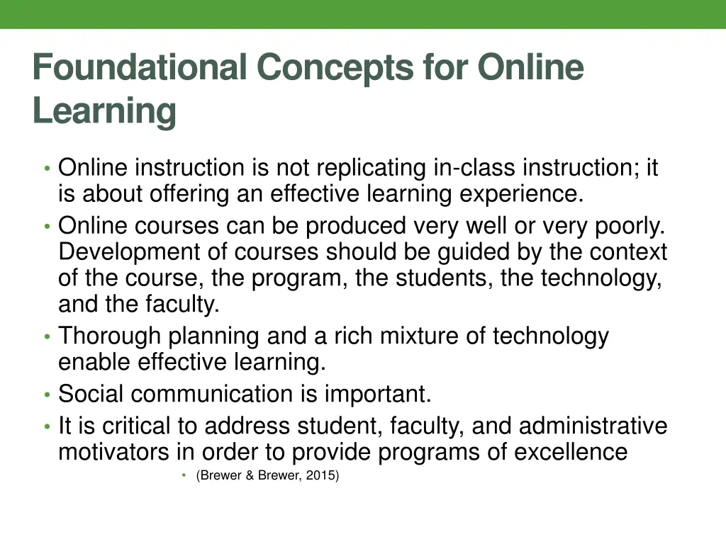 foundational concepts for online learning