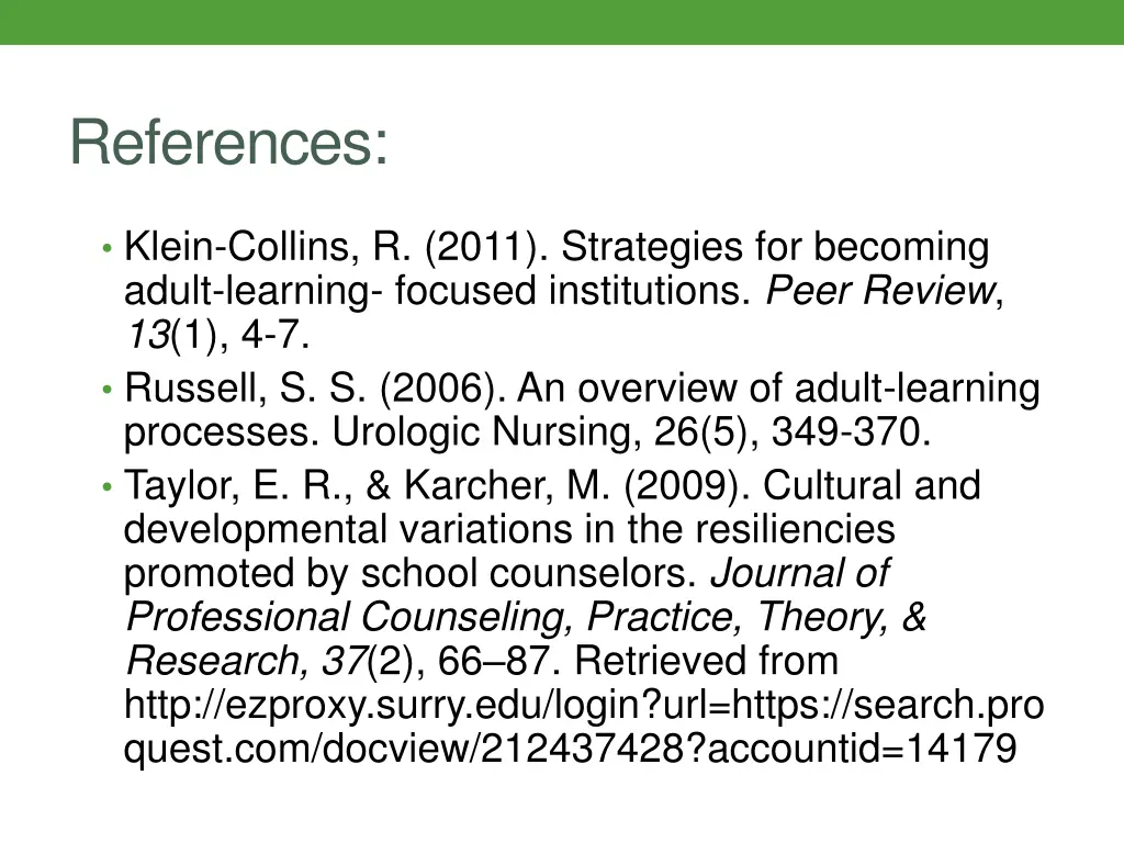 references 1