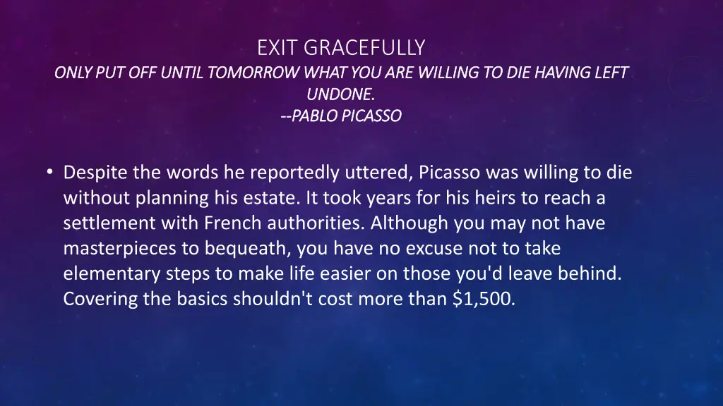 exit gracefully