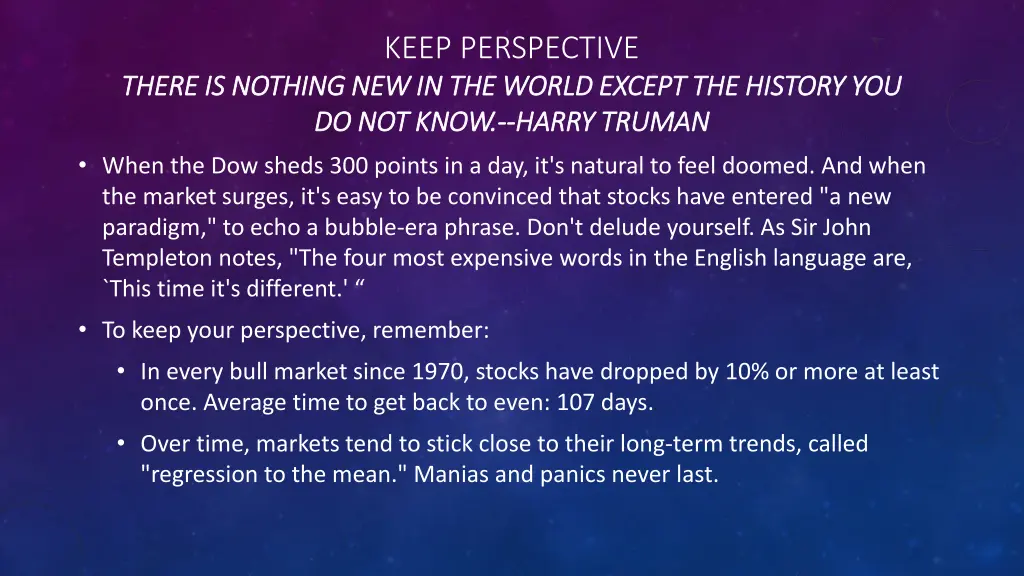 keep perspective