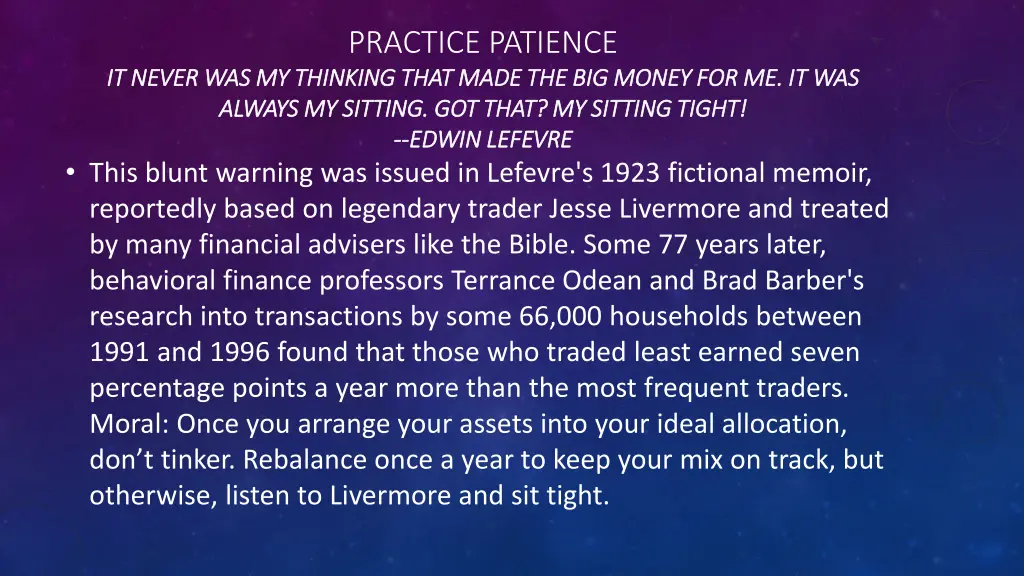 practice patience