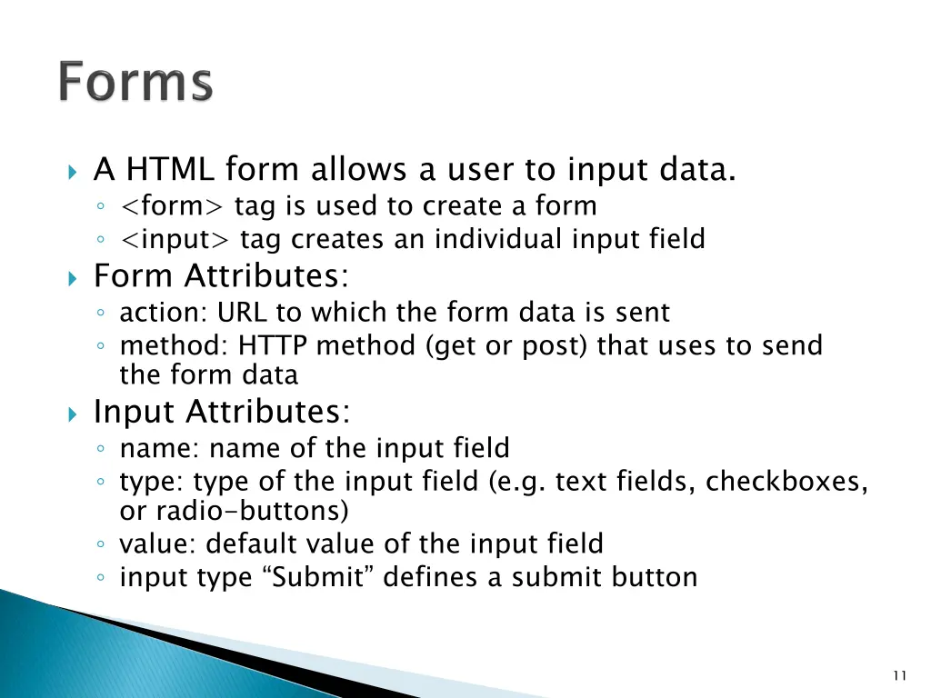a html form allows a user to input data form