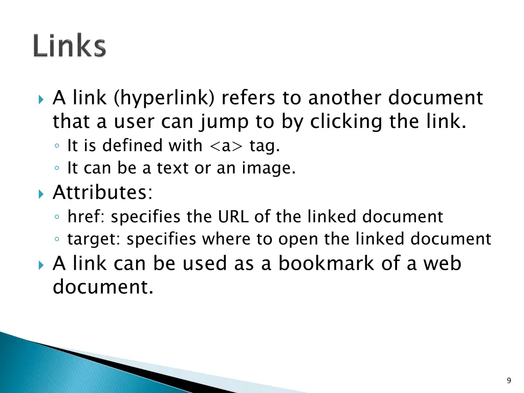 a link hyperlink refers to another document that