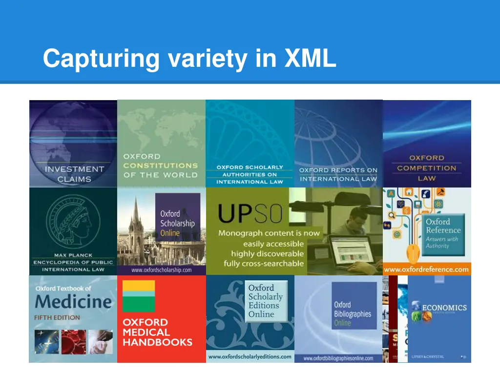 capturing variety in xml