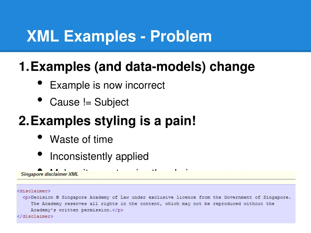 xml examples problem