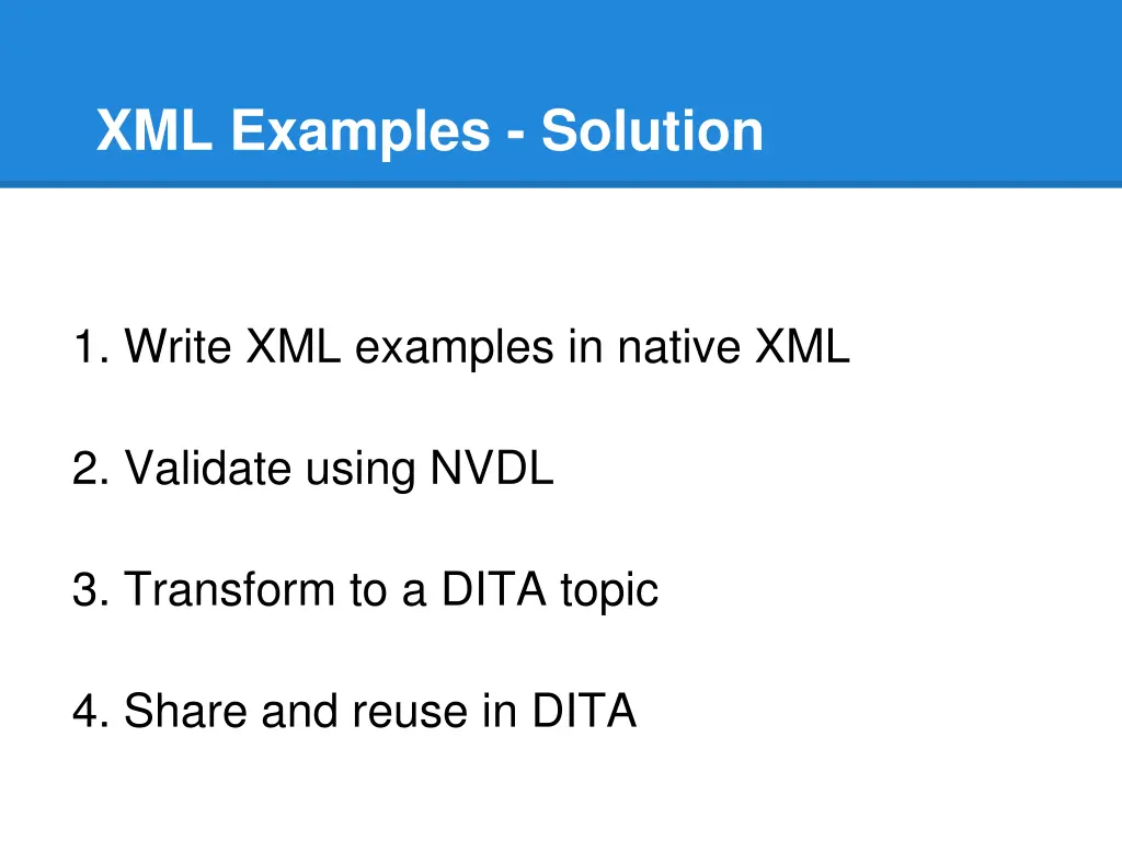 xml examples solution