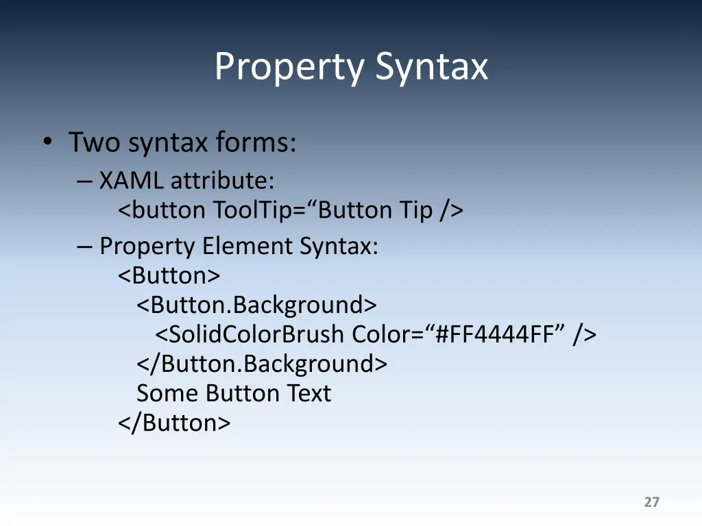 property syntax
