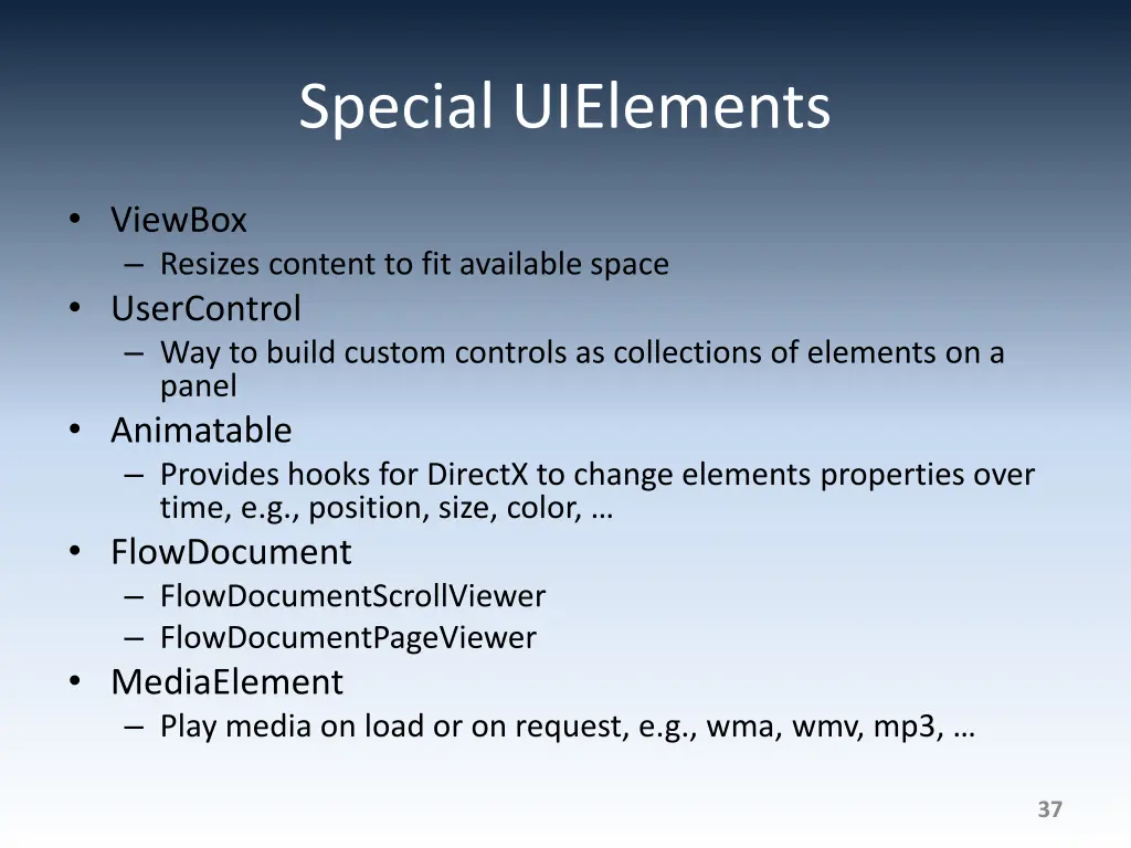 special uielements