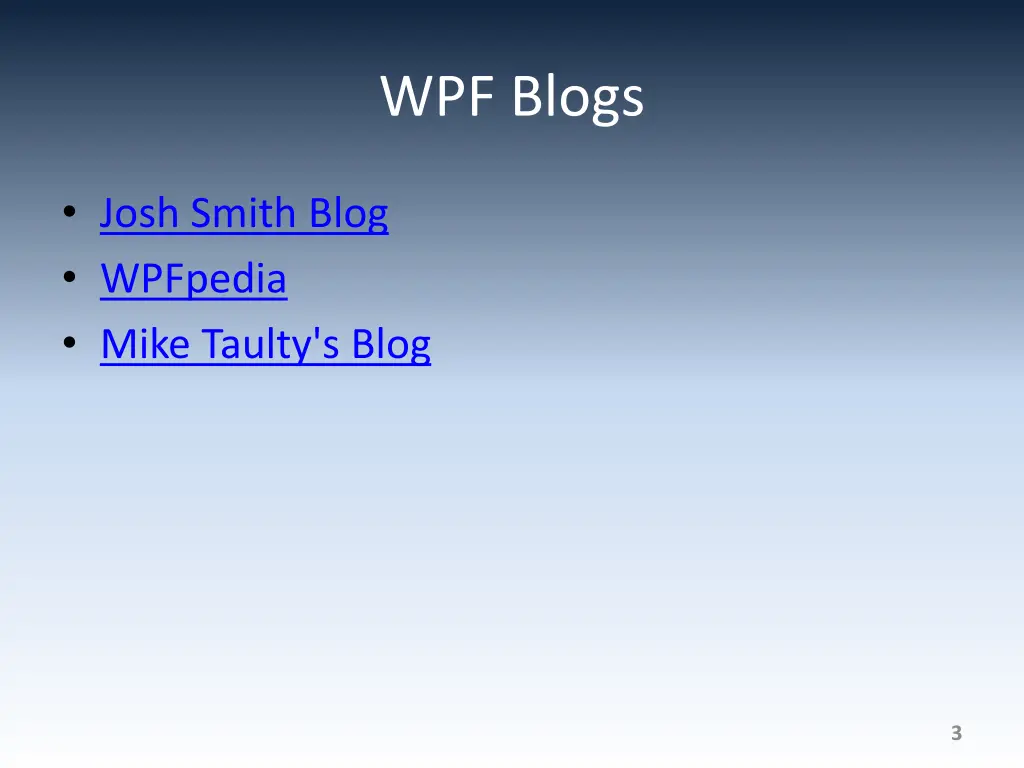 wpf blogs