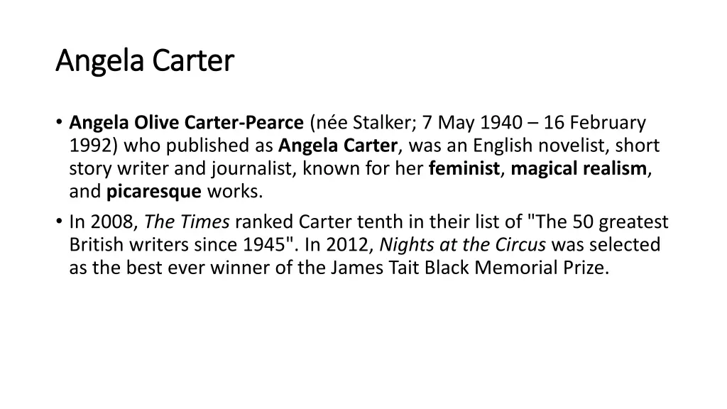 angela carter angela carter