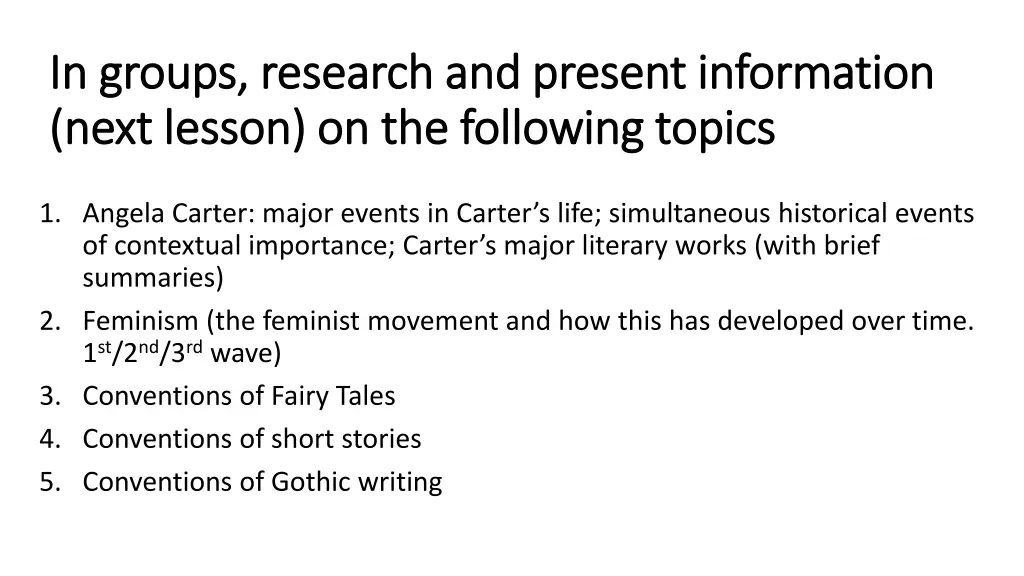 in groups research and present information