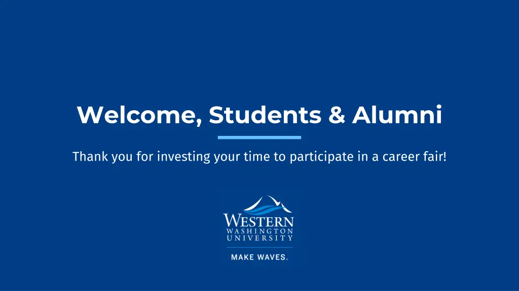 welcome students alumni