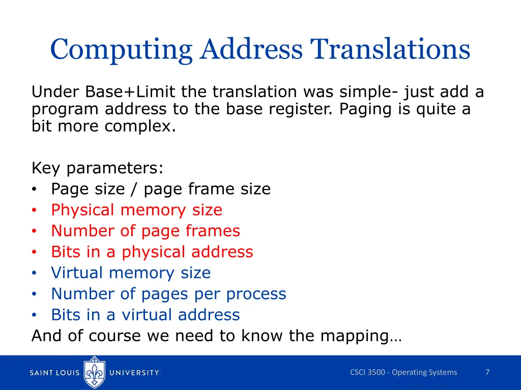 computing address translations