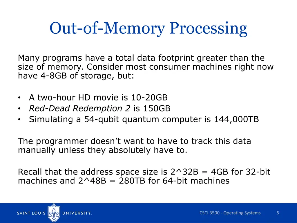 out of memory processing