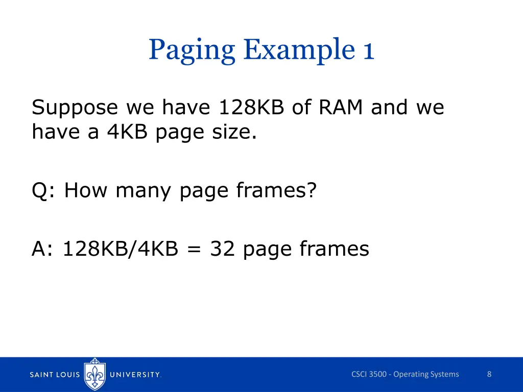 paging example 1