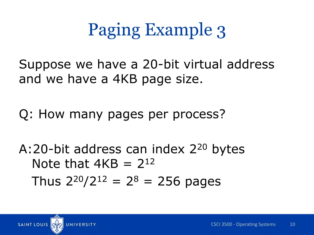 paging example 3