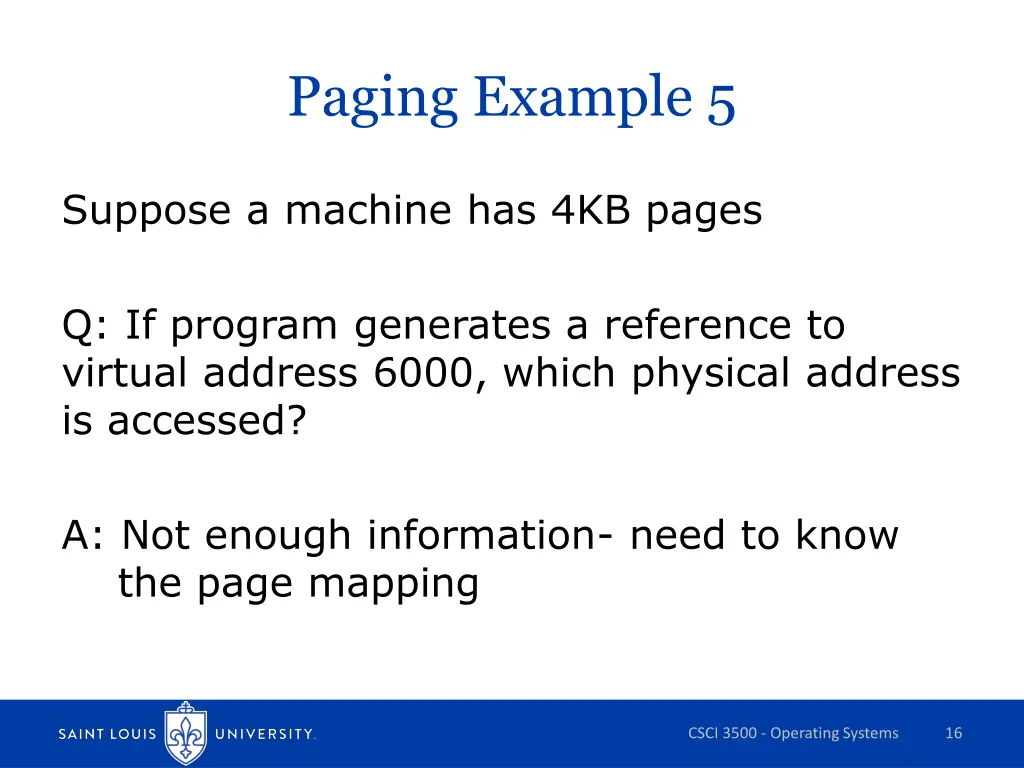 paging example 5
